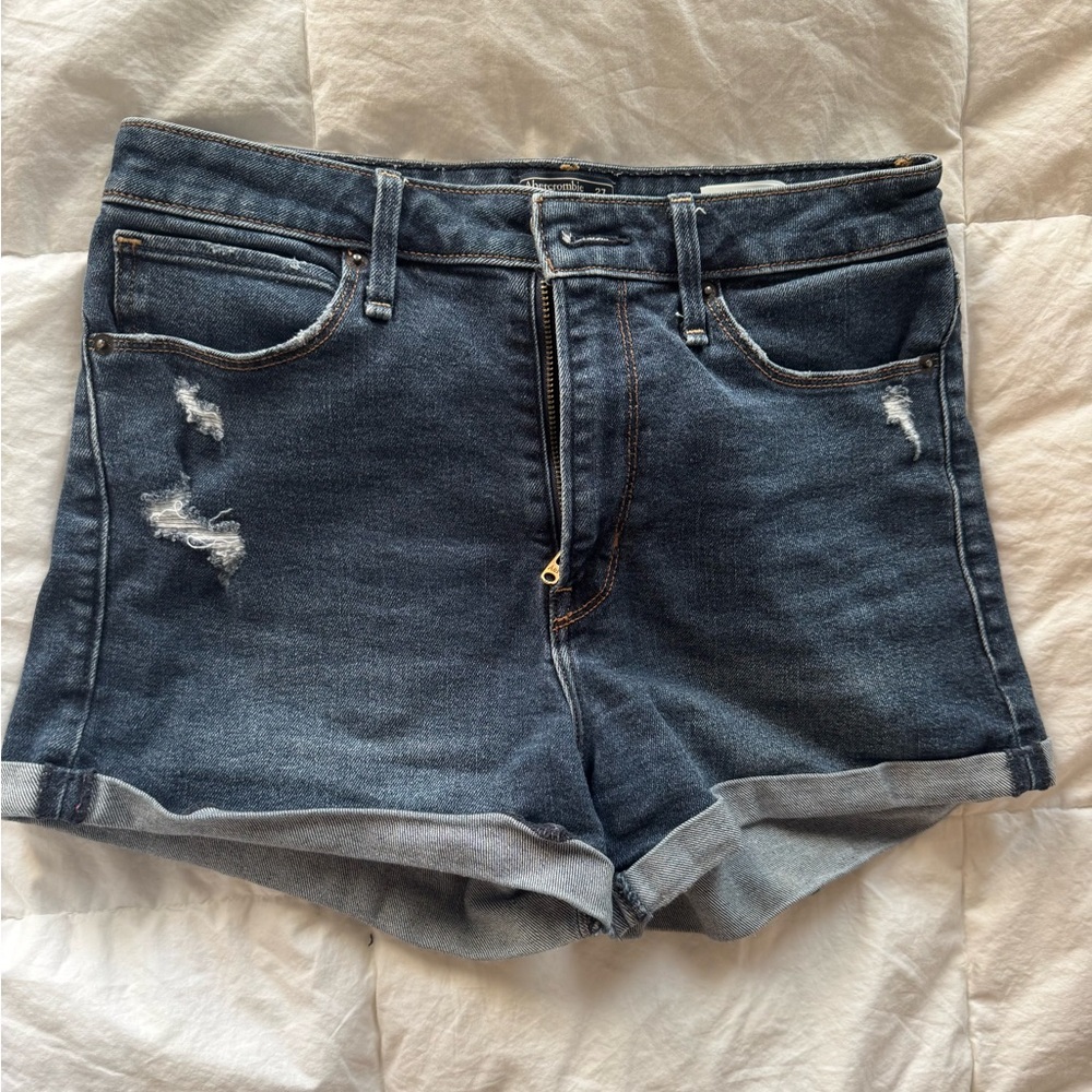 Abercrombie and Fitch high rise jean shorts , size 4